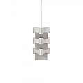 Sospensione Moderna 1 Luce Building In Polilux Silver D36 Made In Italy | Linea Zero