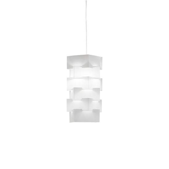 Sospensione Moderna 1 Luce Building In Polilux Bianco D36 Made In Italy | Linea Zero