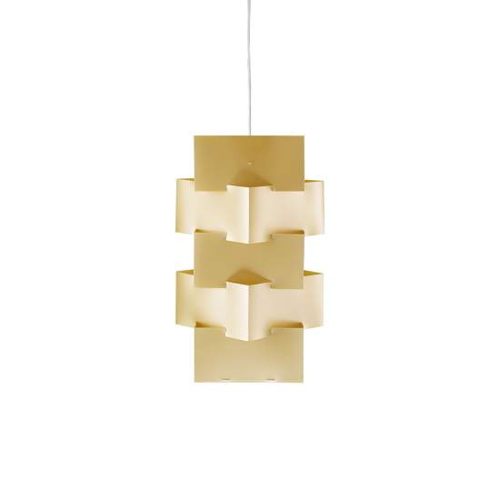 Sospensione Moderna 1 Luce Building In Polilux Oro D60 Made In Italy | Linea Zero
