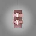 Sospensione Moderna 1 Luce Building In Polilux Rosa Metallico D60 Made In Italy | Linea Zero