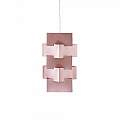 Sospensione Moderna 1 Luce Building In Polilux Rosa Metallico D60 Made In Italy | Linea Zero
