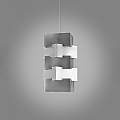 Sospensione Moderna 1 Luce Building In Polilux Silver D60 Made In Italy | Linea Zero