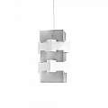 Sospensione Moderna 1 Luce Building In Polilux Silver D60 Made In Italy | Linea Zero