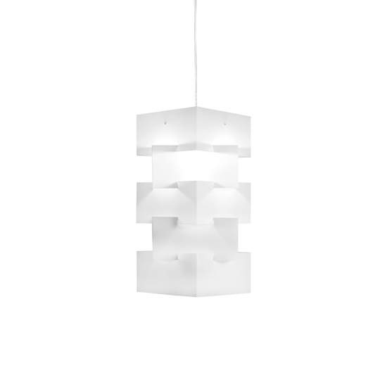Sospensione Moderna 1 Luce Building In Polilux Bianco D60 Made In Italy | Linea Zero