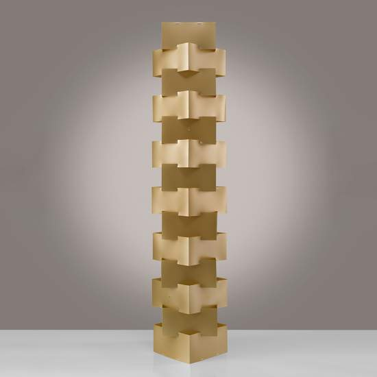 Lampada Da Terra Moderna 1 Luce Building In Polilux Oro Made In Italy | Piantane - Lampade da Terra | Luce Art Shop Lampada Da Terra Moderna 1 Luce Building In Polilux Oro Made In Italy | Linea Zero