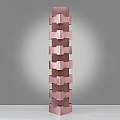 Lampada Da Terra Moderna 1 Luce Building In Polilux Rosa Metallico Made In Italy | Linea Zero