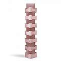 Lampada Da Terra Moderna 1 Luce Building In Polilux Rosa Metallico Made In Italy | Linea Zero