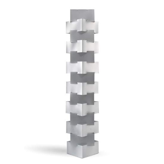 Lampada Da Terra Moderna 1 Luce Building In Polilux Silver Made In Italy | Piantane - Lampade da Terra | Luce Art Shop Lampada Da Terra Moderna 1 Luce Building In Polilux Silver Made In Italy | Linea Zero