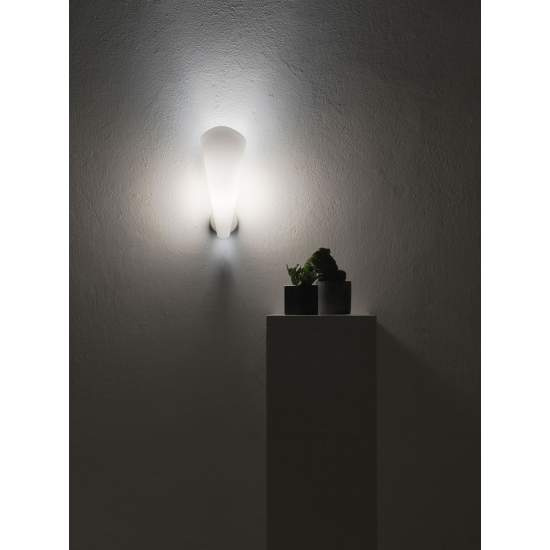 Applique Moderna A 1 Luce Calle In Polilux Bianco Made In Italy | Linea Zero