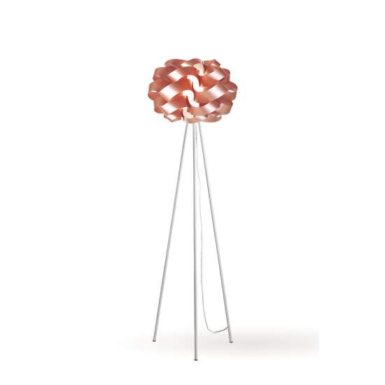 Lampada Da Terra Con Treppiede 1 Luce Cloud In Polilux Rame Made In Italy | Linea Zero