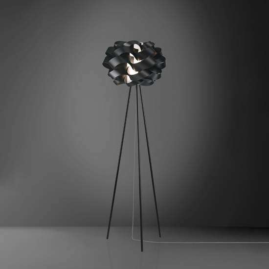 Lampada Da Terra Con Treppiede 1 Luce Cloud In Polilux Nero Made In Italy | Piantane - Lampade da Terra | Luce Art Shop Lampada Da Terra Con Treppiede 1 Luce Cloud In Polilux Nero Made In Italy | Linea Zero