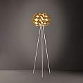 Lampada Da Terra Con Treppiede 1 Luce Cloud In Polilux Oro Made In Italy | Linea Zero
