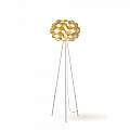 Lampada Da Terra Con Treppiede 1 Luce Cloud In Polilux Oro Made In Italy | Linea Zero