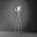 Lampada Da Terra Con Treppiede 1 Luce Cloud In Polilux Silver Made In Italy | Linea Zero