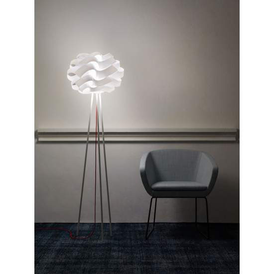 Lampada Da Terra Con Treppiede 1 Luce Cloud In Polilux Bianco Made In Italy | Piantane - Lampade da Terra | Luce Art Shop Lampada Da Terra Con Treppiede 1 Luce Cloud In Polilux Bianco Made In Italy | Linea Zero