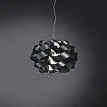 Sospensione Moderna 5 Luci Cloud D100 In Polilux Nero Made In Italy | Lampadari e Sospensioni | Luce Art Shop Sospensione Moderna 5 Luci Cloud D100 In Polilux Nero Made In Italy | Linea Zero