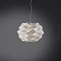 Sospensione Moderna 5 Luci Cloud D100 In Polilux Bianco Made In Italy | Linea Zero