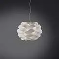 Sospensione Moderna 5 Luci Cloud D100 In Polilux Bianco Made In Italy | Linea Zero