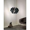Sospensione Moderna 2 Luci Cloud D60 In Polilux Nero Made In Italy | Linea Zero