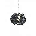Sospensione Moderna 3 Luci Cloud D75 In Polilux Nero Made In Italy | Linea Zero