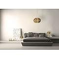 Sospensione Moderna 3 Luci Cloud D75 In Polilux Oro Made In Italy | Linea Zero