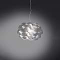 Sospensione Moderna 3 Luci Cloud D75 In Polilux Silver Made In Italy | Linea Zero