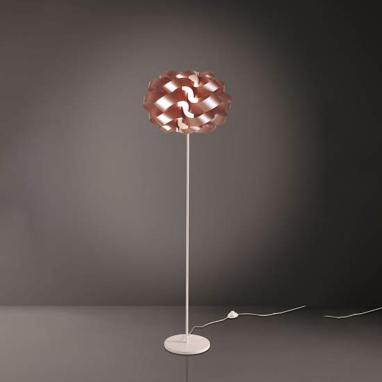 Lampada Da Terra Moderna 1 Luce Cloud In Polilux Rame Made In Italy | Linea Zero