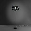 Lampada Da Terra Moderna 1 Luce Cloud In Polilux Nero Made In Italy | Linea Zero