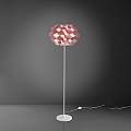 Lampada Da Terra Moderna 1 Luce Cloud In Polilux Rosa Metallico Made In Italy | Linea Zero