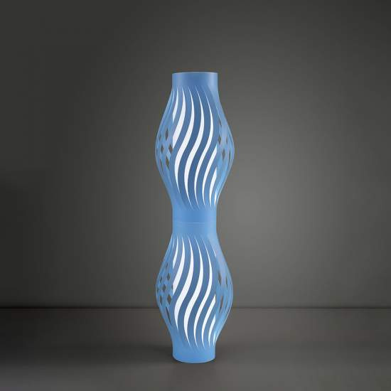 Lampada Da Terra Totem Helios 1 Luce In Polilux Blu Made In Italy | Piantane - Lampade da Terra | Luce Art Shop Lampada Da Terra Totem Helios 1 Luce In Polilux Blu Made In Italy | Linea Zero