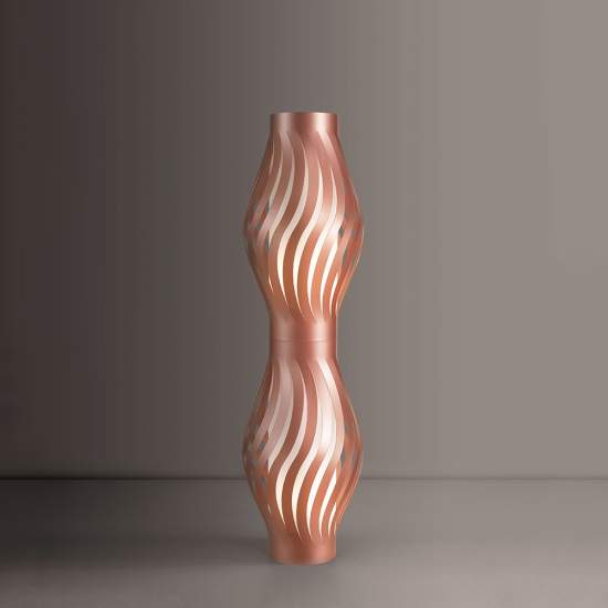 Lampada Da Terra Totem Helios 1 Luce In Polilux Rame Made In Italy | Linea Zero