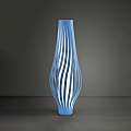 Lampada Da Terra Totem Dama Helios 1 Luce In Polilux Blu Made In Italy | Linea Zero