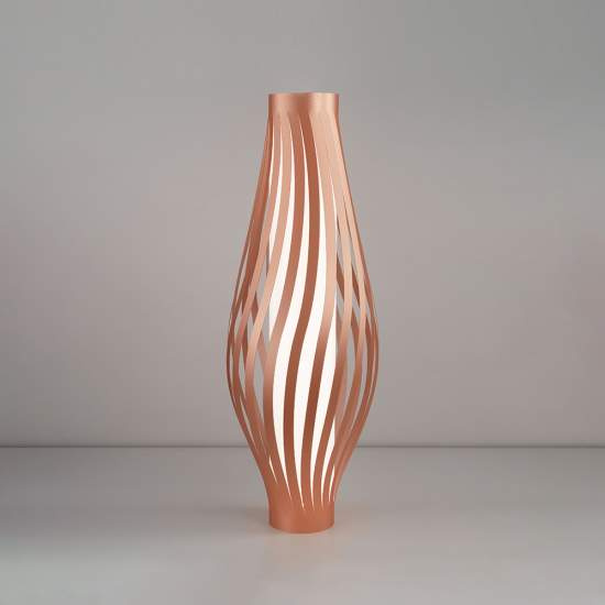 Lampada Da Terra Totem Dama Helios 1 Luce In Polilux Rame Made In Italy | Linea Zero