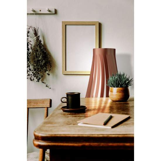 Lampada Da Terra Totem Dama Helios 1 Luce In Polilux Rame Made In Italy | Linea Zero