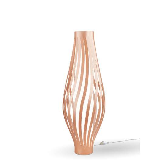 Lampada Da Terra Totem Dama Helios 1 Luce In Polilux Rame Made In Italy | Linea Zero