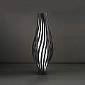 Lampada Da Terra Totem Dama Helios 1 Luce In Polilux Nero Made In Italy | Linea Zero