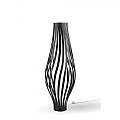 Lampada Da Terra Totem Dama Helios 1 Luce In Polilux Nero Made In Italy | Linea Zero