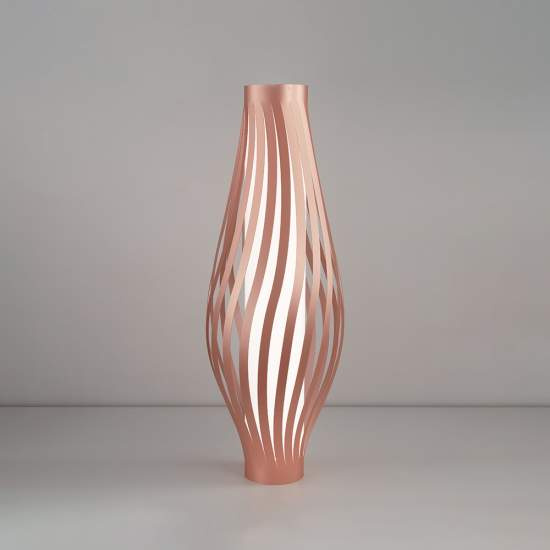 Lampada Da Terra Totem Dama Helios 1 Luce Polilux Rosa Metallico Made In Italy | Piantane - Lampade da Terra | Luce Art Shop Lampada Da Terra Totem Dama Helios 1 Luce Polilux Rosa Metallico Made In Italy | Linea Zero