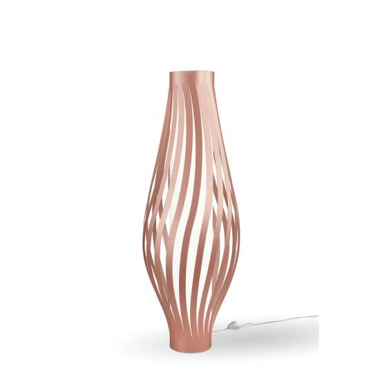Lampada Da Terra Totem Dama Helios 1 Luce Polilux Rosa Metallico Made In Italy | Piantane - Lampade da Terra | Luce Art Shop Lampada Da Terra Totem Dama Helios 1 Luce Polilux Rosa Metallico Made In Italy | Linea Zero
