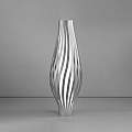 Lampada Da Terra Totem Dama Helios 1 Luce In Polilux Silver Made In Italy | Linea Zero