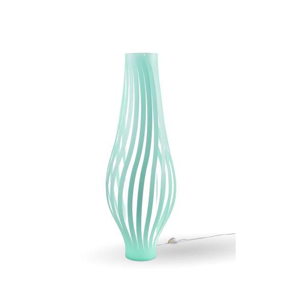 Lampada Da Terra Totem Dama Helios 1 Luce In Polilux Verde Made In Italy | Linea Zero