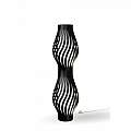 Lampada Da Terra Totem Helios 1 Luce In Polilux Nero Made In Italy | Linea Zero