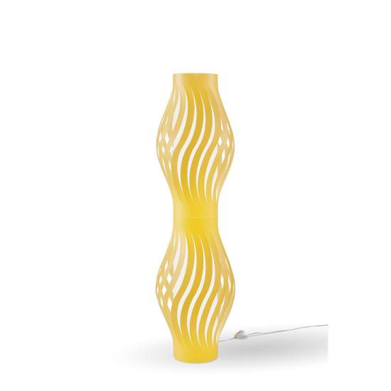 Lampada Da Terra Totem Helios 1 Luce In Polilux Ocra Made In Italy | Linea Zero