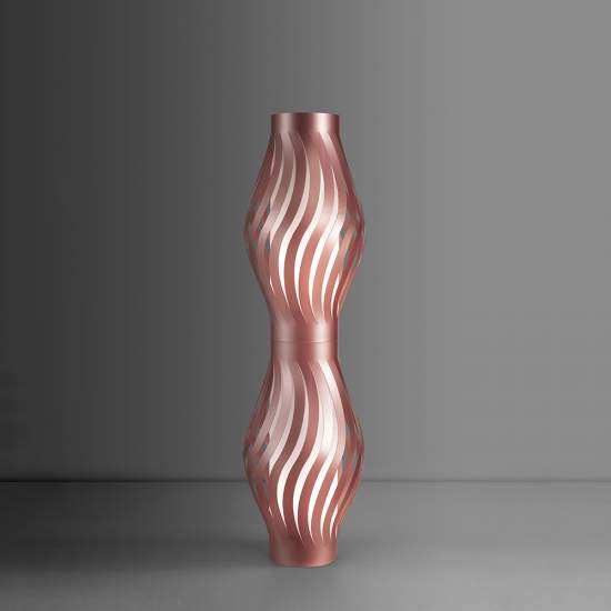 Lampada Da Terra Totem Helios 1 Luce Polilux Rosa Metallico Made In Italy | Piantane - Lampade da Terra | Luce Art Shop Lampada Da Terra Totem Helios 1 Luce Polilux Rosa Metallico Made In Italy | Linea Zero