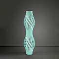 Lampada Da Terra Totem Helios 1 Luce In Polilux Verde Made In Italy | Linea Zero