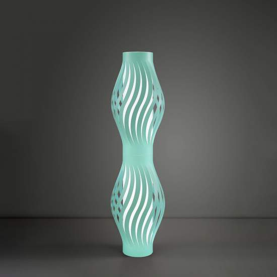Lampada Da Terra Totem Helios 1 Luce In Polilux Verde Made In Italy | Linea Zero