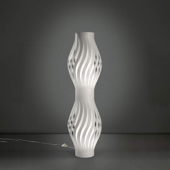 Lampada Da Terra Totem Helios 1 Luce In Polilux Bianco Made In Italy | Piantane - Lampade da Terra | Luce Art Shop Lampada Da Terra Totem Helios 1 Luce In Polilux Bianco Made In Italy | Linea Zero