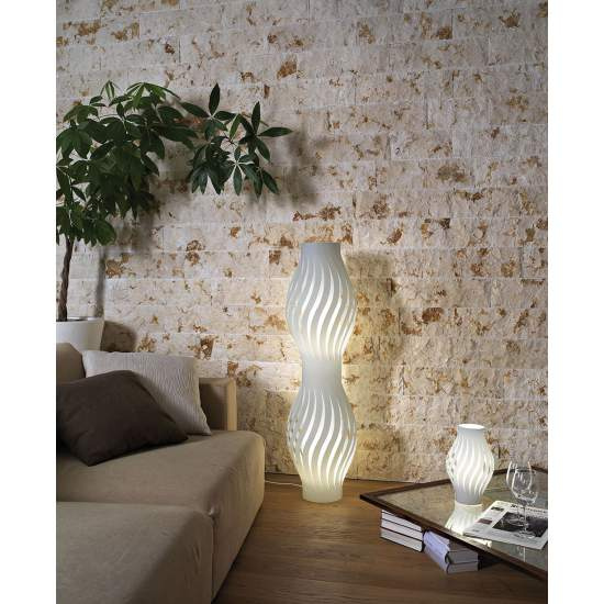 Lampada Da Terra Totem Helios 1 Luce In Polilux Bianco Made In Italy | Piantane - Lampade da Terra | Luce Art Shop Lampada Da Terra Totem Helios 1 Luce In Polilux Bianco Made In Italy | Linea Zero