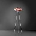 Lampada Da Terra Con Treppiede 1 Luce Flat Polilux Rosa Metallico Made In Italy | Piantane - Lampade da Terra | Luce Art Shop Lampada Da Terra Con Treppiede 1 Luce Flat Polilux Rosa Metallico Made In Italy | Linea Zero