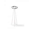 Lampada Da Terra Con Treppiede 1 Luce Flat In Polilux Silver Made In Italy | Linea Zero